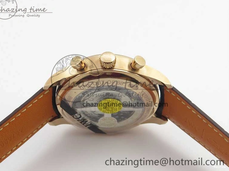 MIROTIME 0101 Portugieser Chrono  42 IW390406 RG ZF 1:1 Best Edition Blue Dial on Brown Leather Strap A Durable 7129